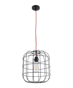 GLOBOSTAR® PARROT 01099 Μοντέρνο Κρεμαστό Φωτιστικό Οροφής με Ντουί 1 x E27 AC 220-240V IP20 - Μαύρο - Μ28 x Π28 x Υ30cm 13 01099 4