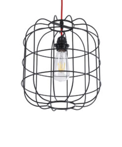 GLOBOSTAR® PARROT 01099 Μοντέρνο Κρεμαστό Φωτιστικό Οροφής με Ντουί 1 x E27 AC 220-240V IP20 - Μαύρο - Μ28 x Π28 x Υ30cm 15 01099 6