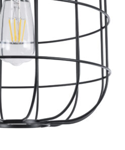 GLOBOSTAR® PARROT 01099 Μοντέρνο Κρεμαστό Φωτιστικό Οροφής με Ντουί 1 x E27 AC 220-240V IP20 - Μαύρο - Μ28 x Π28 x Υ30cm 18 01099 9