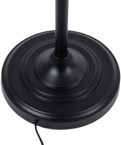 GloboStar® WYNGE 01101 Vintage Επιδαπέδιο Φωτιστικό Μονόφωτο 1 x E27 IP20 Μαύρο & Χρυσό Μέταλλο - Μ95 x Π27 x Υ174cm 22 01101 11