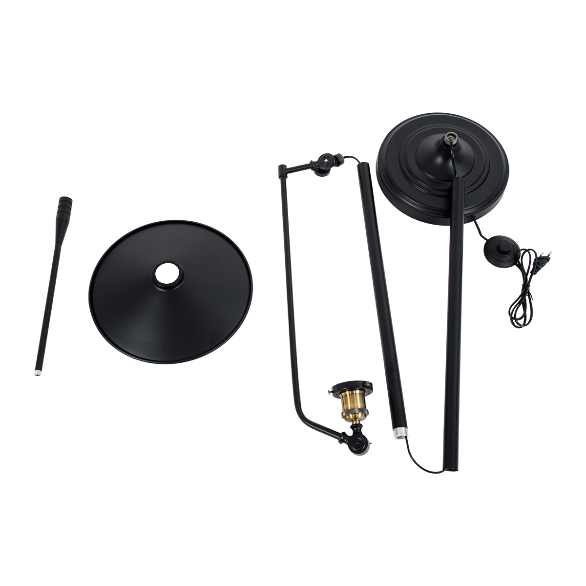 GloboStar® WYNGE 01101 Vintage Επιδαπέδιο Φωτιστικό Μονόφωτο 1 x E27 IP20 Μαύρο & Χρυσό Μέταλλο - Μ95 x Π27 x Υ174cm 13 GloboStar® WYNGE 01101 Vintage Επιδαπέδιο Φωτιστικό Μονόφωτο 1 x E27 IP20 Μαύρο & Χρυσό Μέταλλο - Μ95 x Π27 x Υ174cm - Image 12