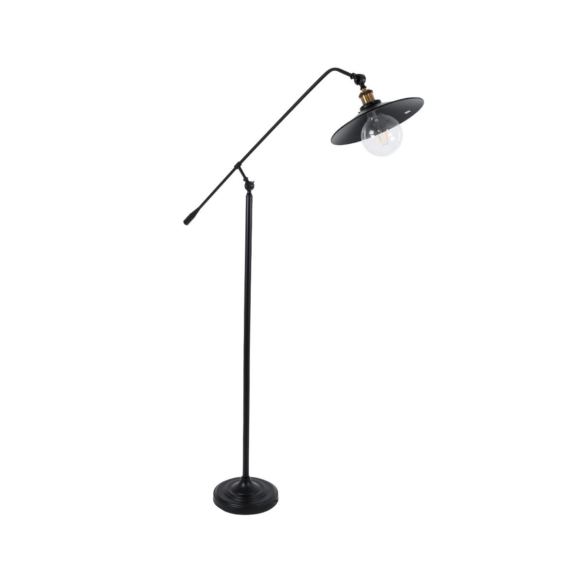 GloboStar® WYNGE 01101 Vintage Επιδαπέδιο Φωτιστικό Μονόφωτο 1 x E27 IP20 Μαύρο & Χρυσό Μέταλλο - Μ95 x Π27 x Υ174cm 2 GloboStar® GloboStar® WYNGE 01101 Vintage Επιδαπέδιο Φωτιστικό Μονόφωτο 1 x E27 IP20 Μαύρο & Χρυσό Μέταλλο - Μ95 x Π27 x Υ174cm