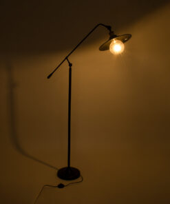 Alternative view of GloboStar® WYNGE 01101 Vintage Επιδαπέδιο Φωτιστικό Μονόφωτο 1 x E27 IP20 Μαύρο & Χρυσό Μέταλλο - Μ95 x Π27 x Υ174cm