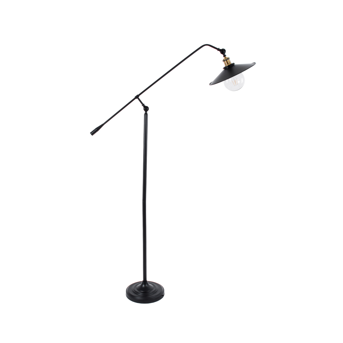 GloboStar® WYNGE 01101 Vintage Επιδαπέδιο Φωτιστικό Μονόφωτο 1 x E27 IP20 Μαύρο & Χρυσό Μέταλλο - Μ95 x Π27 x Υ174cm 4 GloboStar® WYNGE 01101 Vintage Επιδαπέδιο Φωτιστικό Μονόφωτο 1 x E27 IP20 Μαύρο & Χρυσό Μέταλλο - Μ95 x Π27 x Υ174cm - Image 3