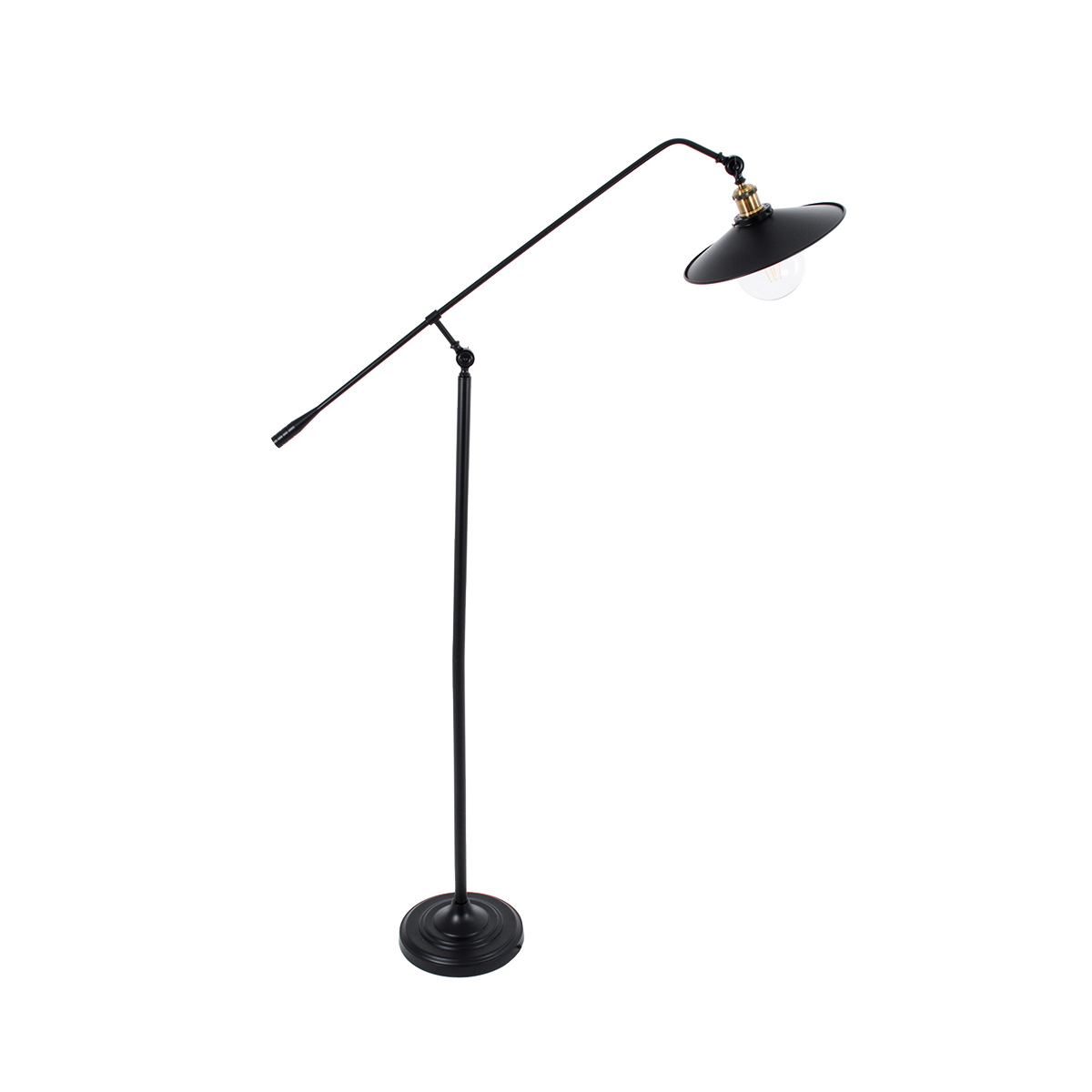 GloboStar® WYNGE 01101 Vintage Επιδαπέδιο Φωτιστικό Μονόφωτο 1 x E27 IP20 Μαύρο & Χρυσό Μέταλλο - Μ95 x Π27 x Υ174cm 5 GloboStar® WYNGE 01101 Vintage Επιδαπέδιο Φωτιστικό Μονόφωτο 1 x E27 IP20 Μαύρο & Χρυσό Μέταλλο - Μ95 x Π27 x Υ174cm - Image 4