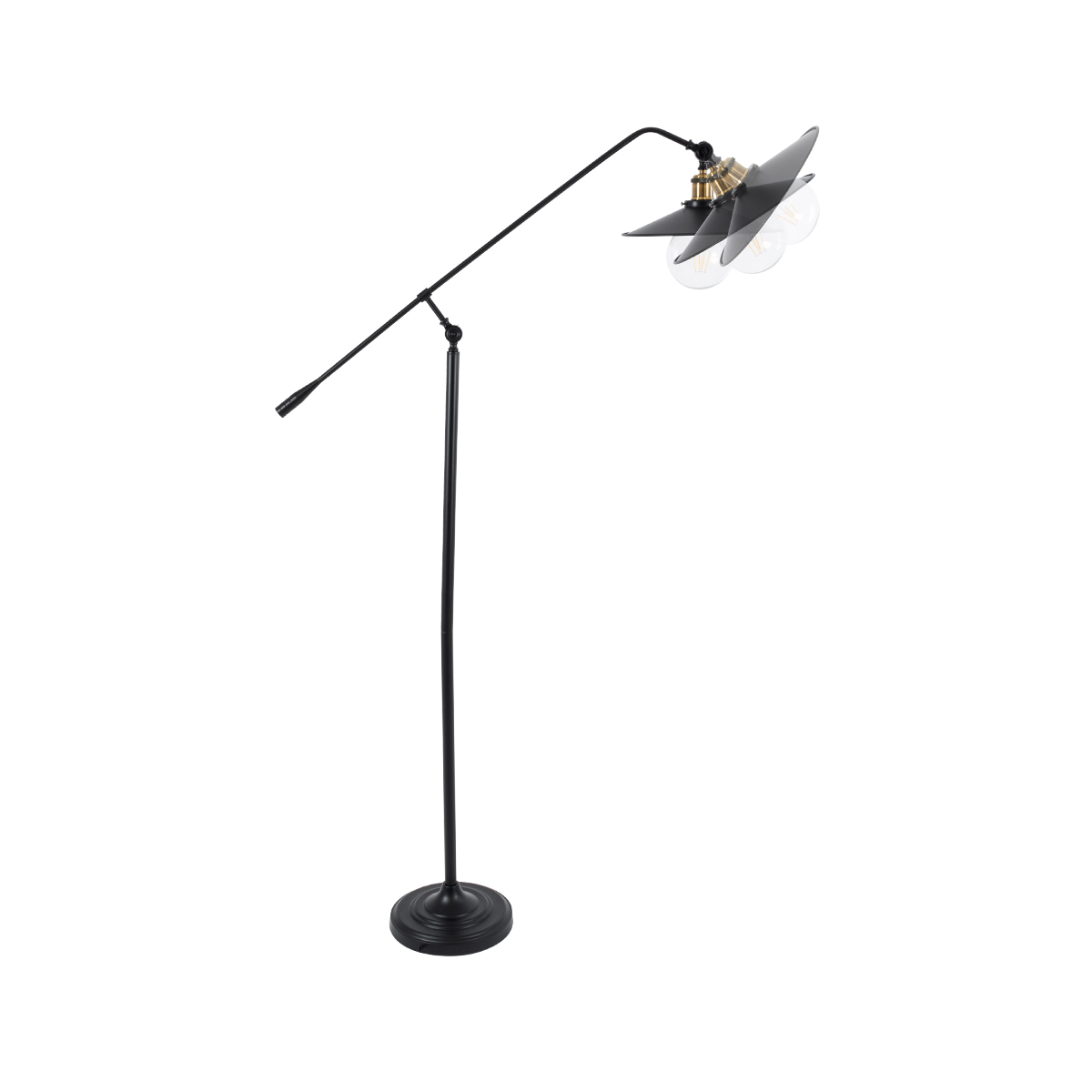 GloboStar® WYNGE 01101 Vintage Επιδαπέδιο Φωτιστικό Μονόφωτο 1 x E27 IP20 Μαύρο & Χρυσό Μέταλλο - Μ95 x Π27 x Υ174cm 7 GloboStar® WYNGE 01101 Vintage Επιδαπέδιο Φωτιστικό Μονόφωτο 1 x E27 IP20 Μαύρο & Χρυσό Μέταλλο - Μ95 x Π27 x Υ174cm - Image 6