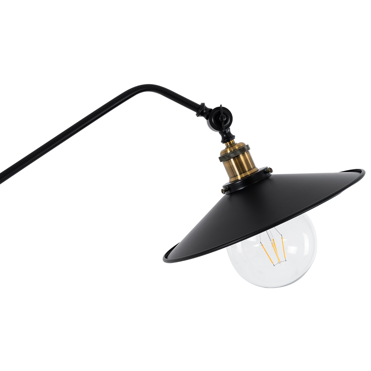 GloboStar® WYNGE 01101 Vintage Επιδαπέδιο Φωτιστικό Μονόφωτο 1 x E27 IP20 Μαύρο & Χρυσό Μέταλλο - Μ95 x Π27 x Υ174cm 8 GloboStar® WYNGE 01101 Vintage Επιδαπέδιο Φωτιστικό Μονόφωτο 1 x E27 IP20 Μαύρο & Χρυσό Μέταλλο - Μ95 x Π27 x Υ174cm - Image 7