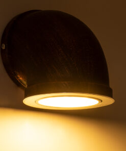 Alternative view of GloboStar® ANTHY 01104 Φωτιστικό Τοίχου - Απλίκα LED Χάλκινο AC 220-240V IP44 - Μ15.2 x Π13.4 x Υ15.2cm - 2 Xρόνια Εγγύηση