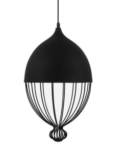 GLOBOSTAR® CANARIO 01107 Vintage Κρεμαστό Φωτιστικό Οροφής με Ντουί 1 x E27 AC 220-240V IP20 - Μαύρο - Μ28 x Π28 x Υ47cm 12 01107 3