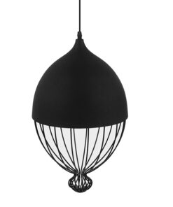 GLOBOSTAR® CANARIO 01107 Vintage Κρεμαστό Φωτιστικό Οροφής με Ντουί 1 x E27 AC 220-240V IP20 - Μαύρο - Μ28 x Π28 x Υ47cm 13 01107 4