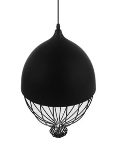 GLOBOSTAR® CANARIO 01107 Vintage Κρεμαστό Φωτιστικό Οροφής με Ντουί 1 x E27 AC 220-240V IP20 - Μαύρο - Μ28 x Π28 x Υ47cm 14 01107 5