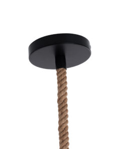 GLOBOSTAR® CRANE 01109 Vintage Κρεμαστό Φωτιστικό Οροφής με Ντουί 1 x E27 AC 220-240V IP20 - Μαύρο & Μπεζ - Μ36 x Π36 x Υ30cm 20 01109 10