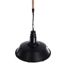 GLOBOSTAR® CRANE 01109 Vintage Κρεμαστό Φωτιστικό Οροφής με Ντουί 1 x E27 AC 220-240V IP20 - Μαύρο & Μπεζ - Μ36 x Π36 x Υ30cm 16 01109 6