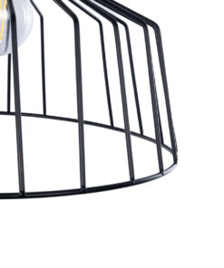 GloboStar® TRIUMPH 01117 Vintage Επιτοίχιο Φωτιστικό Απλίκα Μονόφωτο 1 x E27 IP20 Μαύρο Μέταλλο - Μ30 x Π36 x Υ30cm 17 01117 9