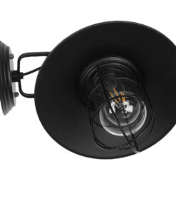 GloboStar® CELL 01118 Vintage Επιτοίχιο Φωτιστικό Απλίκα Μονόφωτο 1 x E27 IP20 Μαύρο Μέταλλο - Μ33 x Π27 x Υ33cm 12 01118 4