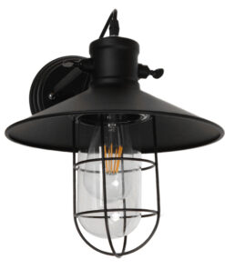 GloboStar® CELL 01118 Vintage Επιτοίχιο Φωτιστικό Απλίκα Μονόφωτο 1 x E27 IP20 Μαύρο Μέταλλο - Μ33 x Π27 x Υ33cm 14 01118 6