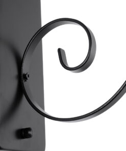 GloboStar® ANNIEL 01123 Vintage Επιτοίχιο Φωτιστικό Απλίκα Μονόφωτο 1 x E27 IP20 Μαύρο Μέταλλο - Μ27 x Π40 x Υ56cm 17 01123 9