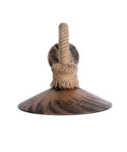 GloboStar® ROBLY 01125 Vintage Επιτοίχιο Φωτιστικό Απλίκα Μονόφωτο 1 x E27 IP20 Χάλκινο Μέταλλο με Μπεζ Σχοινί - Μ26 x Π36 x Υ22cm 11 01125 4