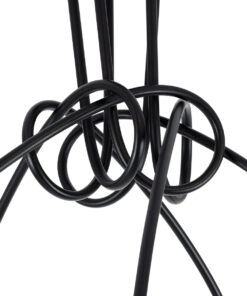 GloboStar® PAULELI 01127 Μοντέρνο Φωτιστικό Οροφής Πλέγμα Πολύφωτο 5 x E27 IP20 Μαύρο Μέταλλο - Μ76 x Π76 x Υ45cm 16 01127 6