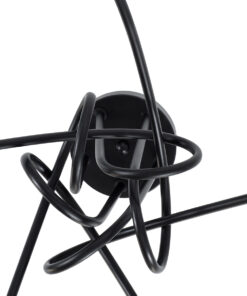 GloboStar® PAULELI 01127 Μοντέρνο Φωτιστικό Οροφής Πλέγμα Πολύφωτο 5 x E27 IP20 Μαύρο Μέταλλο - Μ76 x Π76 x Υ45cm 17 01127 7