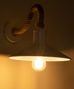 Alternative view of GLOBOSTAR® VINSA 01130 Boho Φωτιστικό Τοίχου - Απλίκα με Ντουί 1 x E27 AC 220-240V IP20 - Λευκό & Μπεζ - Μ37.5 x Π26.7 x Υ25cm