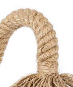 GloboStar® FLEDI 01134 Vintage Επιτοίχιο Φωτιστικό Απλίκα Μονόφωτο 1 x E27 IP20 Χάλκινο Μέταλλο με Μπεζ Σχοινί - Μ10 x Π25 x Υ15cm 12 01134 5