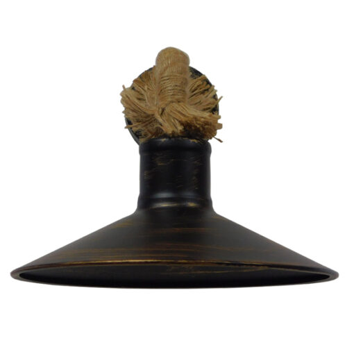 GloboStar® GLOBOSTAR® VINSA 01136 Boho Φωτιστικό Τοίχου - Απλίκα με Ντουί 1 x E27 AC 220-240V IP20 - Μαύρο & Μπεζ - Μ50 x Π27 x Υ25cm