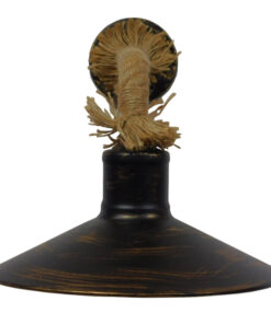 Alternative view of GLOBOSTAR® VINSA 01136 Boho Φωτιστικό Τοίχου - Απλίκα με Ντουί 1 x E27 AC 220-240V IP20 - Μαύρο & Μπεζ - Μ50 x Π27 x Υ25cm