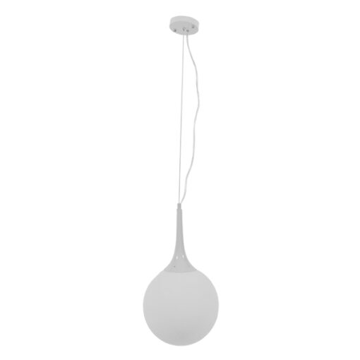 GloboStar® GLOBOSTAR® SPHERE 01143 Μοντέρνο Κρεμαστό Φωτιστικό Οροφής με Ντουί 1 x E27 AC 220-240V IP20 - Λευκό - Μ25 x Π25 x Υ46.5cm
