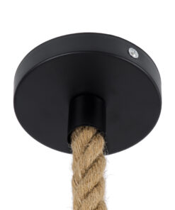 GLOBOSTAR® SAHARA 01146 Boho Κρεμαστό Φωτιστικό Οροφής με Ντουί 1 x E27 AC 220-240V IP20 - Μπεζ & Μαύρο - Μ31 x Π31 x Υ14cm 21 01146 10