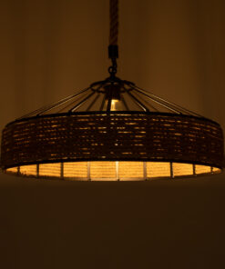 Alternative view of GLOBOSTAR® POLI 01147 Vintage Κρεμαστό Φωτιστικό Οροφής με Ντουί 1 x E27 AC 220-240V IP20 - Μαύρο & Μπεζ - Μ40 x Π40 x Υ32cm