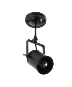 GloboStar® GLOBOSTAR® HOLLYWOOD 01153 Vintage Φωτιστικό Οροφής με Ντουί 1 x E27 AC 220-240V IP20 - Μαύρο - Μ8.5 x Π8.5 x Υ35cm