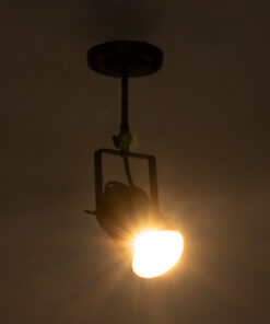 GLOBOSTAR® HOLLYWOOD 01153 Vintage Φωτιστικό Οροφής με Ντουί 1 x E27 AC 220-240V IP20 - Μαύρο - Μ8.5 x Π8.5 x Υ35cm 10 01153 3