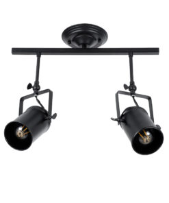 GLOBOSTAR® HOLLYWOOD 01154 Vintage Φωτιστικό Οροφής με Ντουί 2 x E27 AC 220-240V IP20 - Μαύρο - Μ45 x Π15 x Υ40cm 18 01154 6