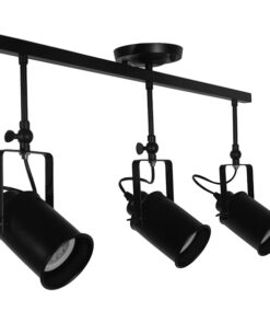 GLOBOSTAR® HOLLYWOOD 01155 Vintage Φωτιστικό Οροφής με Ντουί 3 x E27 AC 220-240V IP20 - Μαύρο - Μ13 x Π78 x Υ38cm 11 01155 004