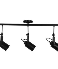 GLOBOSTAR® HOLLYWOOD 01155 Vintage Φωτιστικό Οροφής με Ντουί 3 x E27 AC 220-240V IP20 - Μαύρο - Μ13 x Π78 x Υ38cm 12 01155 005