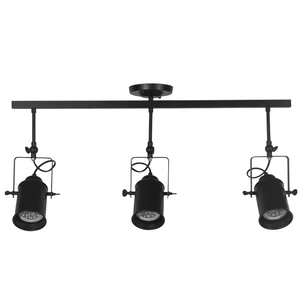 GLOBOSTAR® HOLLYWOOD 01155 Vintage Φωτιστικό Οροφής με Ντουί 3 x E27 AC 220-240V IP20 - Μαύρο - Μ13 x Π78 x Υ38cm 3 GLOBOSTAR® HOLLYWOOD 01155 Vintage Φωτιστικό Οροφής με Ντουί 3 x E27 AC 220-240V IP20 - Μαύρο - Μ13 x Π78 x Υ38cm - Image 2