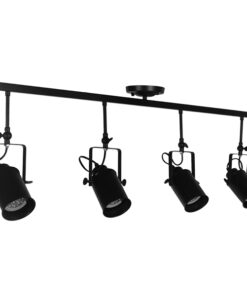 GLOBOSTAR® HOLLYWOOD 01156 Vintage Φωτιστικό Οροφής με Ντουί 4 x E27 AC 220-240V IP20 - Μαύρο - Μ13 x Π110 x Υ38cm 10 01156 007