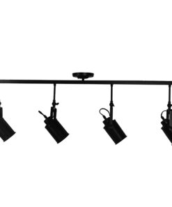 GLOBOSTAR® HOLLYWOOD 01156 Vintage Φωτιστικό Οροφής με Ντουί 4 x E27 AC 220-240V IP20 - Μαύρο - Μ13 x Π110 x Υ38cm 12 01156 009