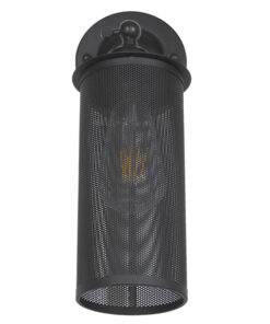 GloboStar® HOLVIA 01160 Vintage Επιτοίχιο Φωτιστικό Απλίκα Μονόφωτο 1 x E27 IP20 Μαύρο Μέταλλο - Μ16 x Π12 x Υ34cm 13 01160 5