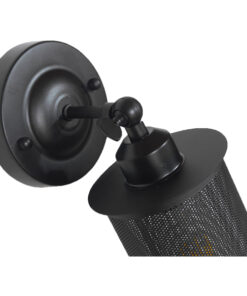 GloboStar® HOLVIA 01160 Vintage Επιτοίχιο Φωτιστικό Απλίκα Μονόφωτο 1 x E27 IP20 Μαύρο Μέταλλο - Μ16 x Π12 x Υ34cm 15 01160 7