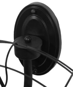 GloboStar® FAN 01163 Vintage Επιτοίχιο Φωτιστικό Απλίκα Πολύφωτο 5 x E27 IP20 Μαύρο Μέταλλο - Μ22 x Π46 x Υ46cm 7 01163 5