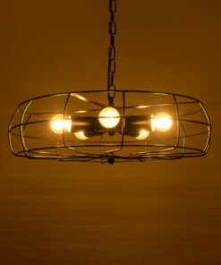 Alternative view of GLOBOSTAR® HELIX 01164 Vintage Κρεμαστό Φωτιστικό Οροφής με Ντουί 5 x E27 AC 220-240V IP20 - Μαύρο - Μ46 x Π46 x Υ13cm