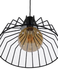 GLOBOSTAR® TERE 01165 Vintage Κρεμαστό Φωτιστικό Οροφής με Ντουί 1 x E27 AC 220-240V IP20 - Μαύρο - Μ30 x Π30 x Υ25cm 13 01165 003