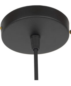 GLOBOSTAR® CARAVEL 01167 Vintage Κρεμαστό Φωτιστικό Οροφής με Ντουί 1 x E27 AC 220-240V IP20 - Μαύρο & Χρυσό - Μ22 x Π22 x Υ13cm 14 01167 6