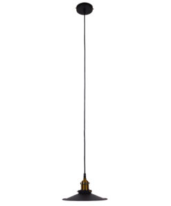 GloboStar® GLOBOSTAR® CARAVEL 01167 Vintage Κρεμαστό Φωτιστικό Οροφής με Ντουί 1 x E27 AC 220-240V IP20 - Μαύρο & Χρυσό - Μ22 x Π22 x Υ13cm