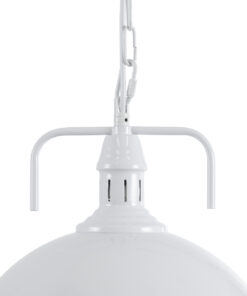 GLOBOSTAR® LARKIN 01174 Vintage Κρεμαστό Φωτιστικό Οροφής με Ντουί 1 x E27 AC 220-240V IP20 - Λευκό - Μ30 x Π30 x Y28cm 17 01174 8