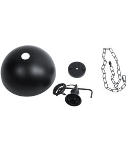 GLOBOSTAR® LARKIN 01175 Vintage Κρεμαστό Φωτιστικό Οροφής με Ντουί 1 x E27 AC 220-240V IP20 - Μαύρο - Μ30 x Π30 x Y28cm 22 01175 12