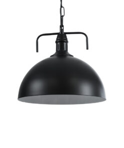 GloboStar® GLOBOSTAR® LARKIN 01175 Vintage Κρεμαστό Φωτιστικό Οροφής με Ντουί 1 x E27 AC 220-240V IP20 - Μαύρο - Μ30 x Π30 x Y28cm