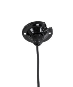 GLOBOSTAR® LOUVE 01176 Vintage Κρεμαστό Φωτιστικό Οροφής με Ντουί 1 x E27 AC 220-240V IP20 - Μαύρο & Ασημί - Μ40 x Π40 x Υ30cm 19 01176 10